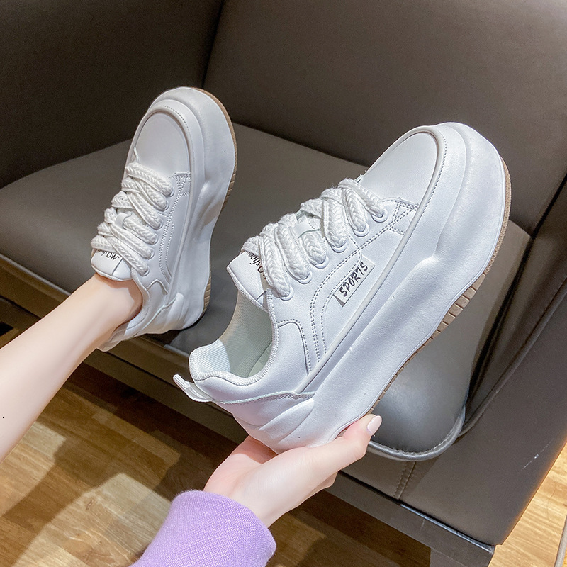 Ddmysports Little White Summer New Korean Edition Versatile Student Thick Sole Board Leisure Sports Shoes Female OUTDOOR