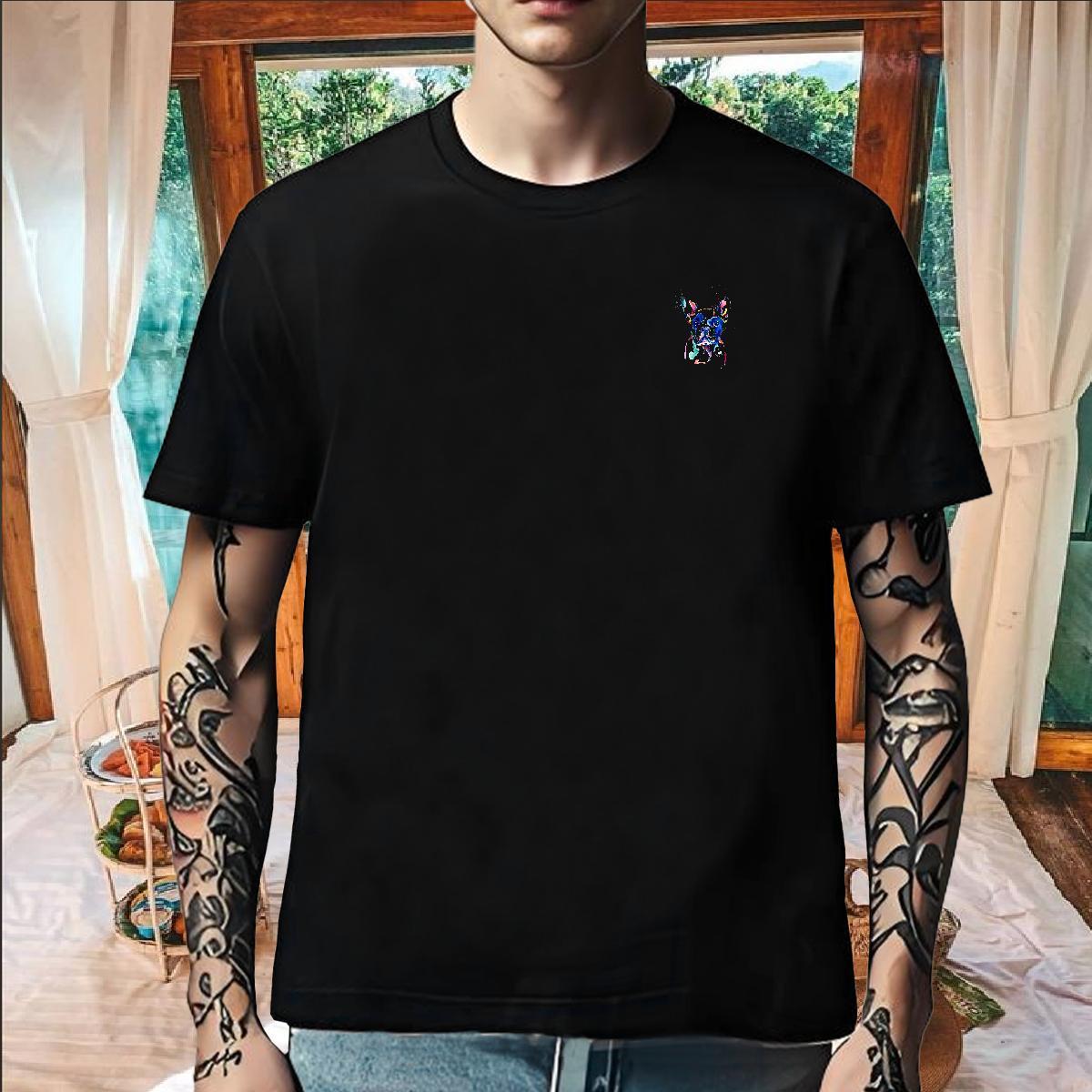 New Arrival Tshirt for Man Woman coloful dog Daily Outfit 230g Cotton Polos O Neck Short Sleeves Soft T Shirts Men Plus Size Cartoon