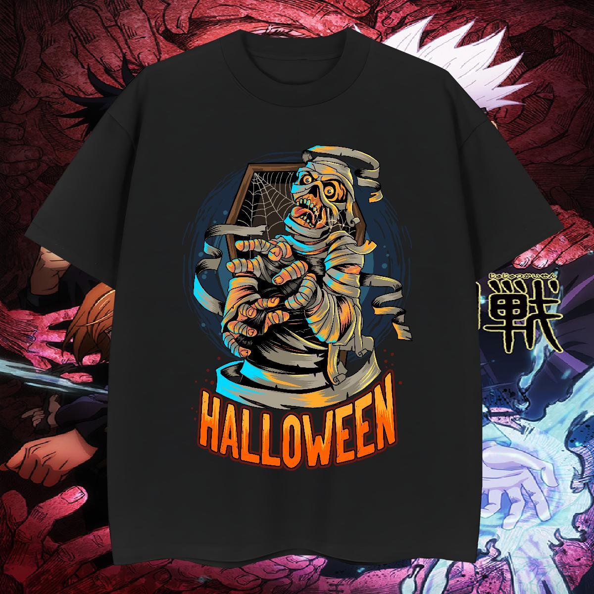 Cool T-Shirts halloween Breathable High Street Hip Hop DIY Logo Oversized 230g Cotton Tshirts Customized Tops