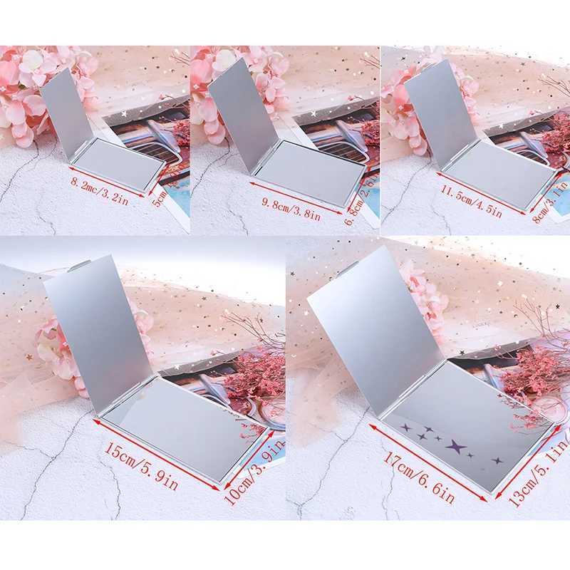 5 Sizes Pocket Rectangle Makeup Folding Mirrors Ultra-thin Folding Make Up Mirror Personalised Portable Compact Cosmetic Mirror Y240819