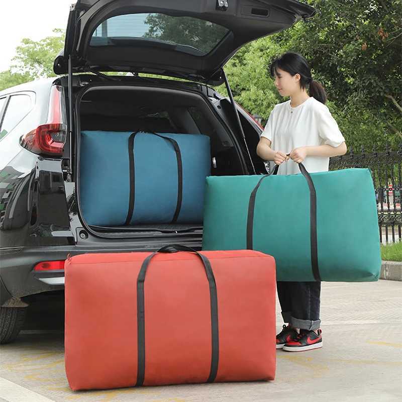 Big Capacity Storage Bag Portable Waterproof Dustproof Moistureproof Quilt Clothes Closet Under-Bed Packing Storage Organizer CL240820