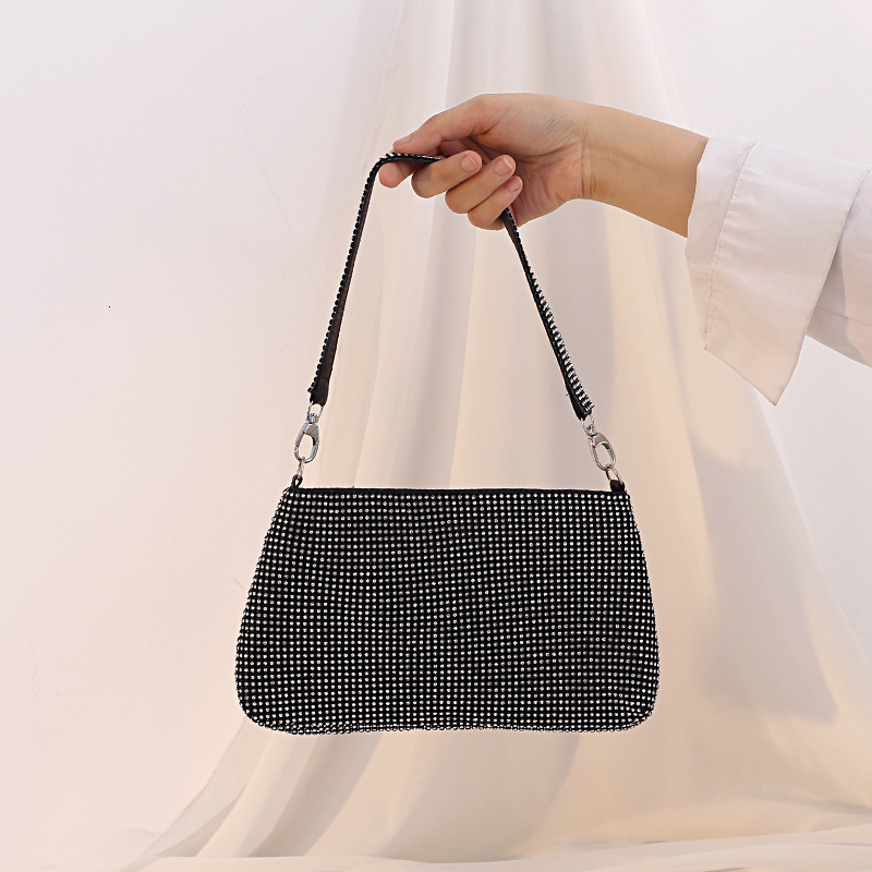New banquet handmade rhinestone handbag, underarm shoulder crossbody bag, women's bag
