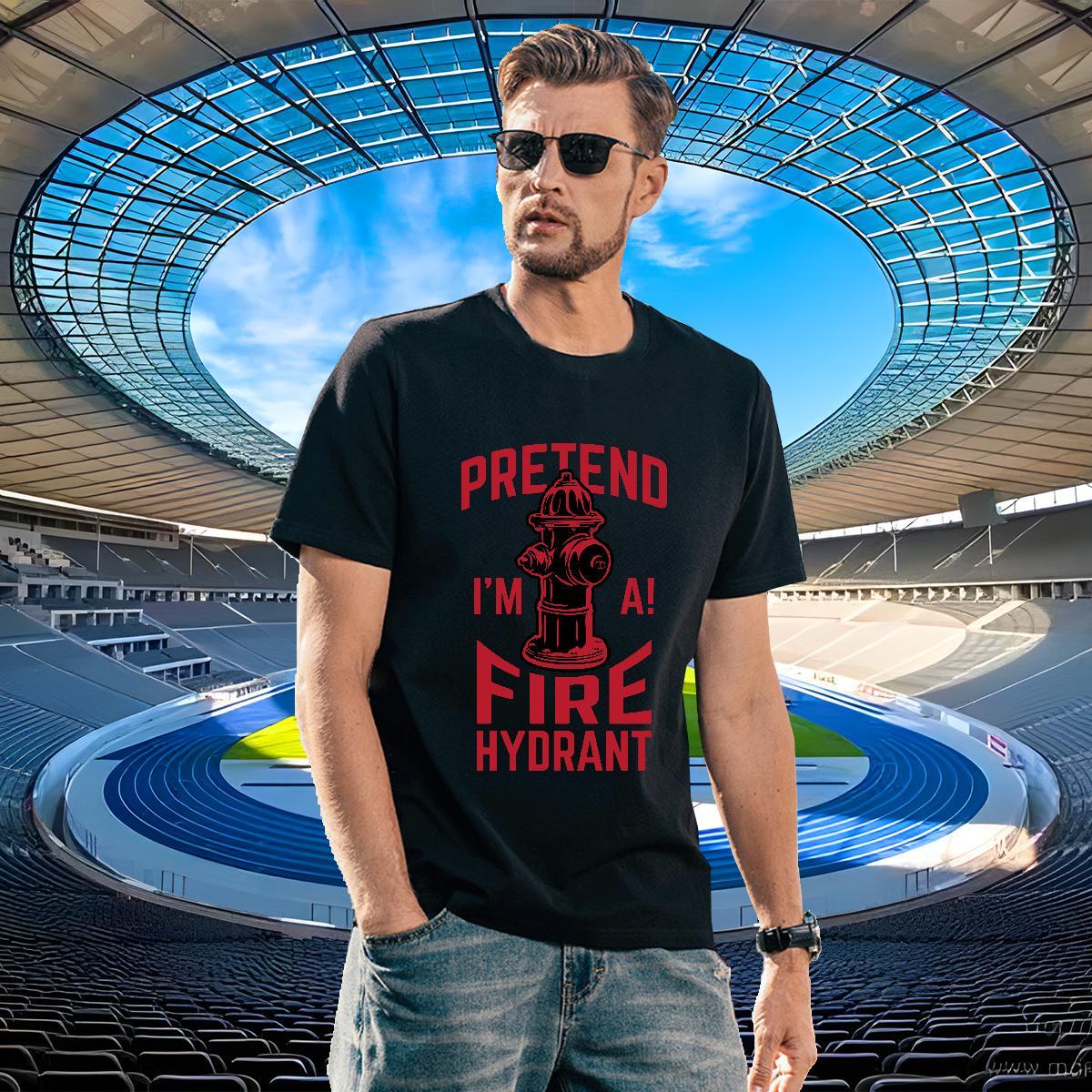 Comfortable Men Tshirts Beach 100% Cotton 230g Skull Breathable fire hydrant T-Shirts Brand Tops