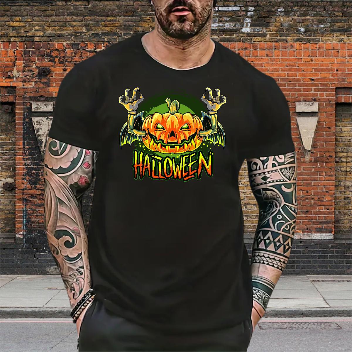 Classic Tshirts pumpkin Street Wear 100% Cotton 230g Polos Breathable Soft Free Shipping Men T Shirts DIY Printed