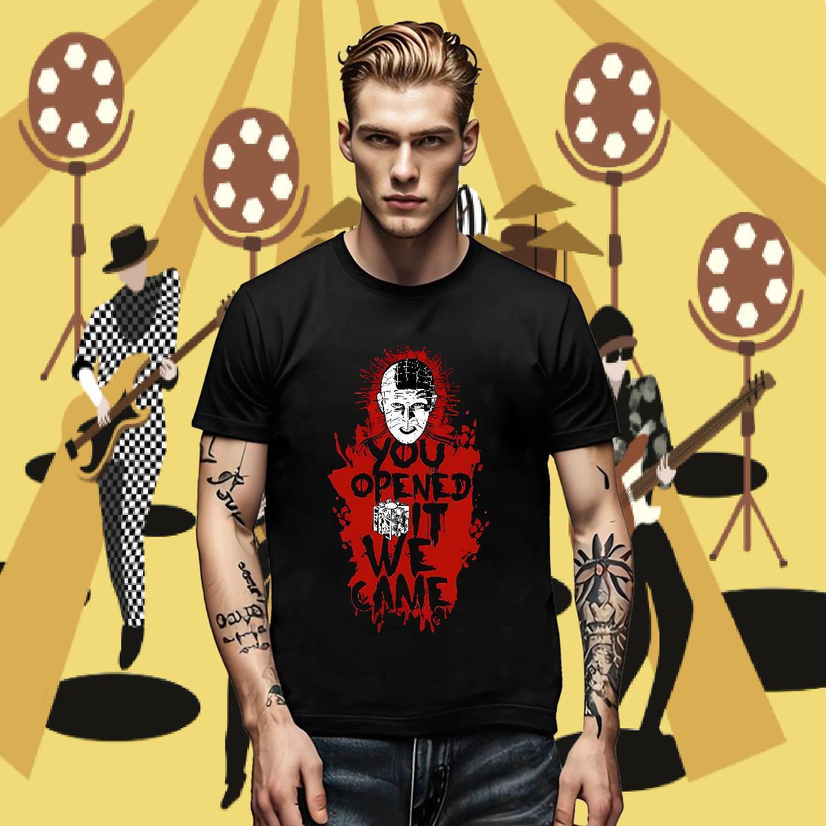 Custom scary Men Clothes T-Shirt 230g Pure Cotton T-Shirts Customized Street Wear Crew Neck Breathable Soft Tops Tees
