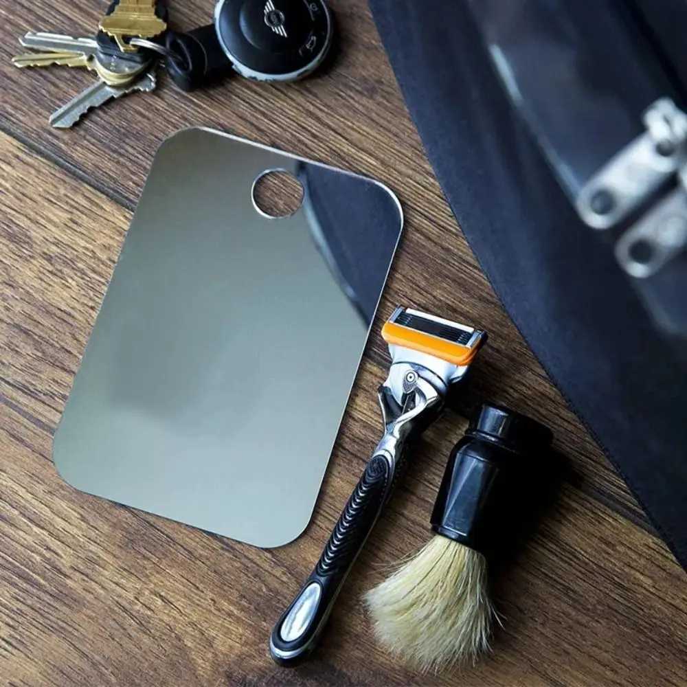 New Acrylic Anti Fog Mirror Fogless Washroom Shaving Bathroom Tools Bathroom Travel Fogless Mirror Y240819