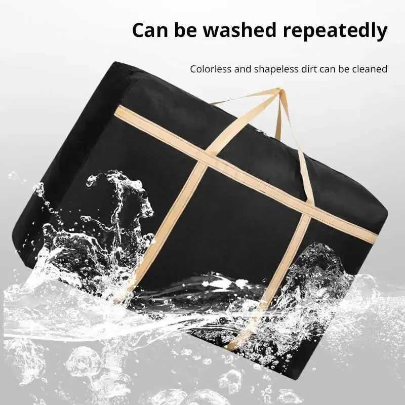 1pc 105L Oxford Cloth Moving Packing Bag Travel Luggage Bag Large Capacity Sturdy Waterproof Clothes Quilts Luggage Storage Bag CL240820
