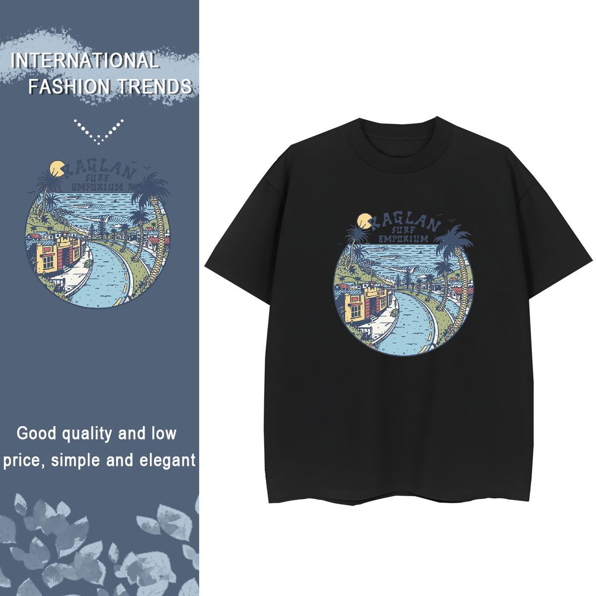 2024 DIY Tshirt for Man Woman Street Wear Short sleeve Soft Tees Shirts Comfortable 230g 100% Cotton river Custom Print Plus Size Woman T Shirts