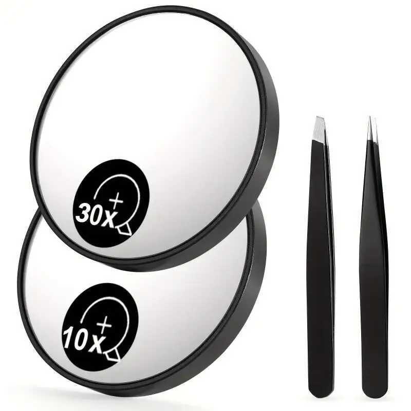 10X 20X 30X Times Magnifying Makeup Mirror Bathroom Suction Cup Shaving Suction Blackhead Round Small Mirror Makeup Tools Y240819