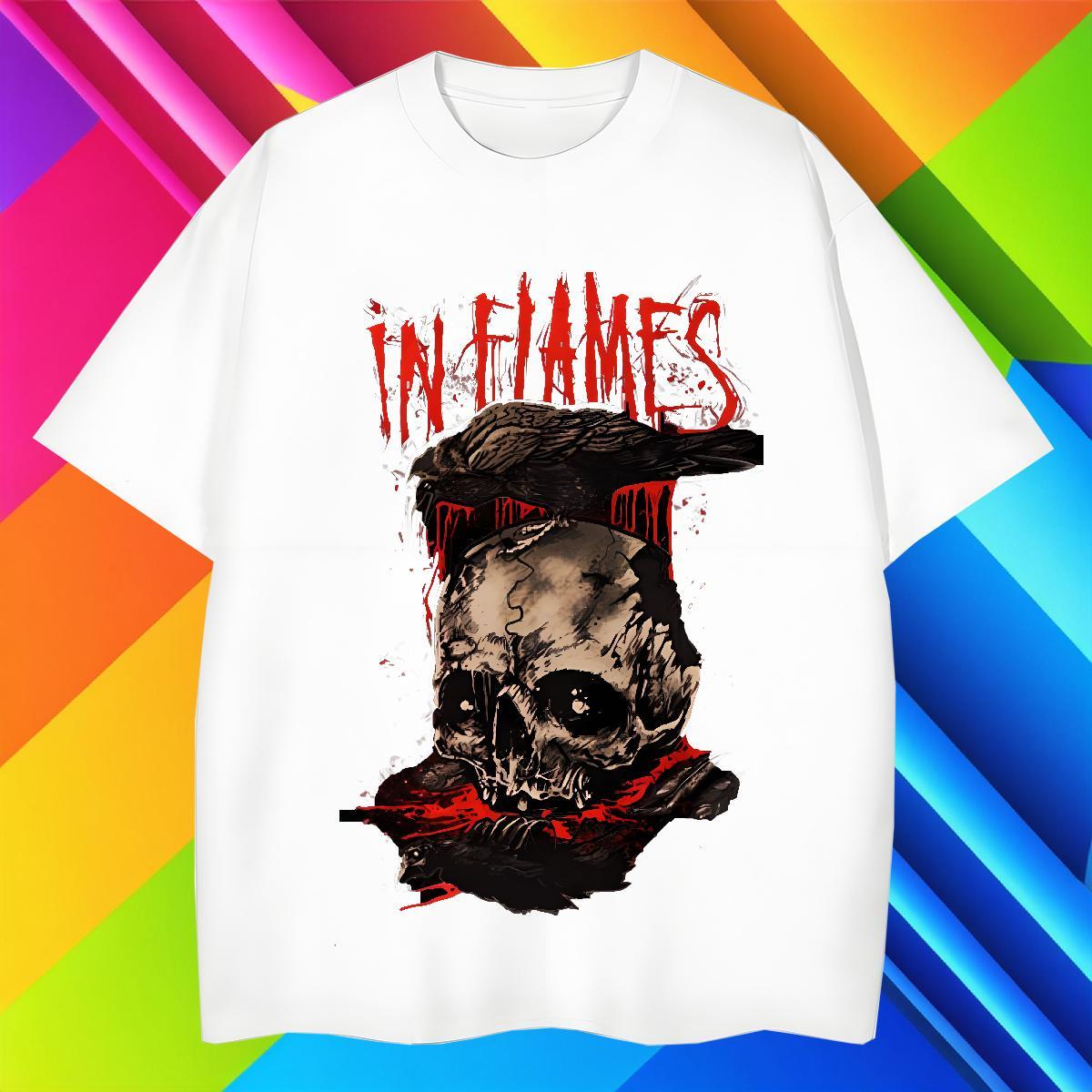 Mens T Shirts 230g 100% Cotton scary Spring Summer Pure Cotton Oversized Men Tshirts Fashion Casual Classic Tops Tees