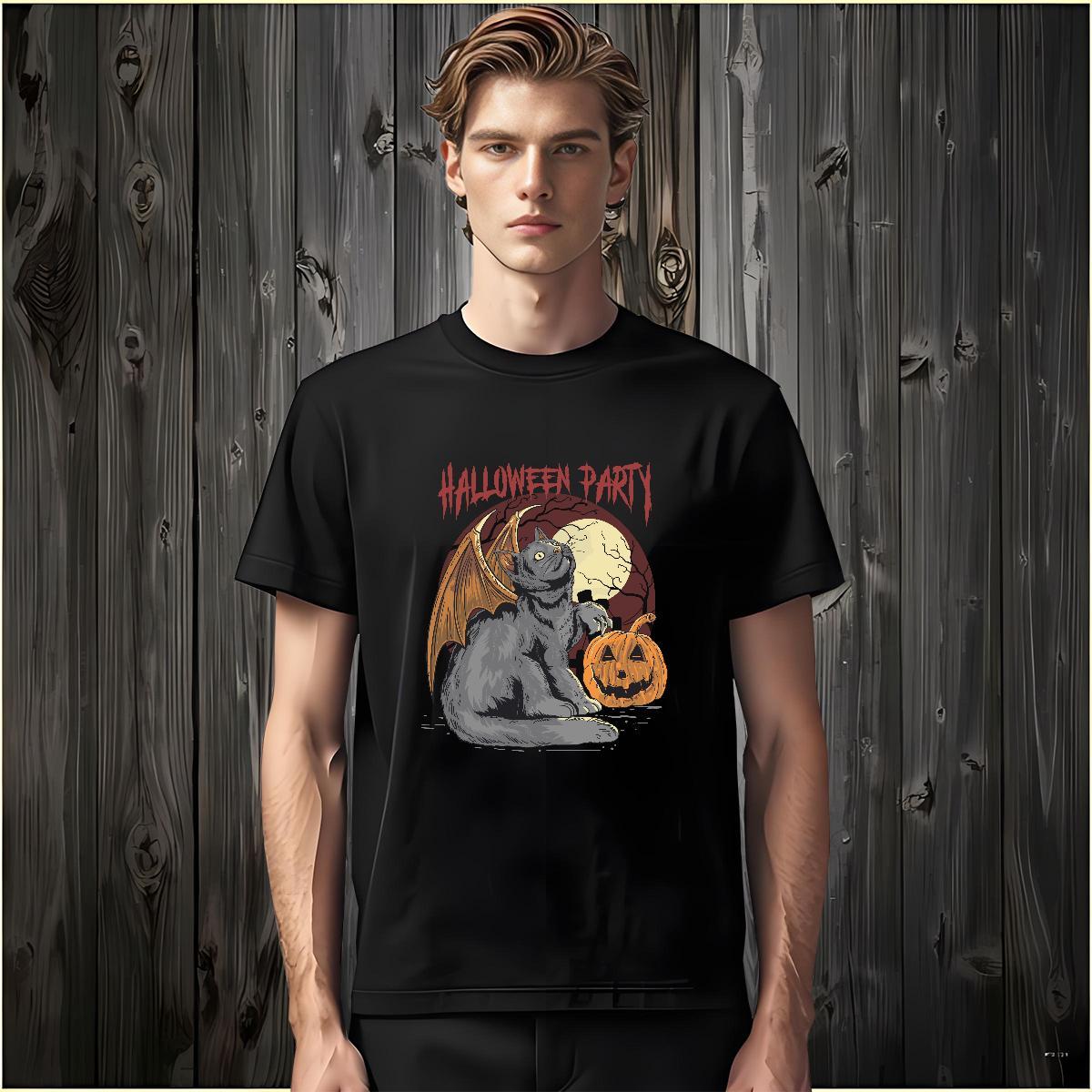 Fashion Design Tshirt for Man Woman pumpkin Street 230g Pure Cotton Tops Breathable Short Sleeve High Quality T-Shirts for Men Plus Size Cartoon