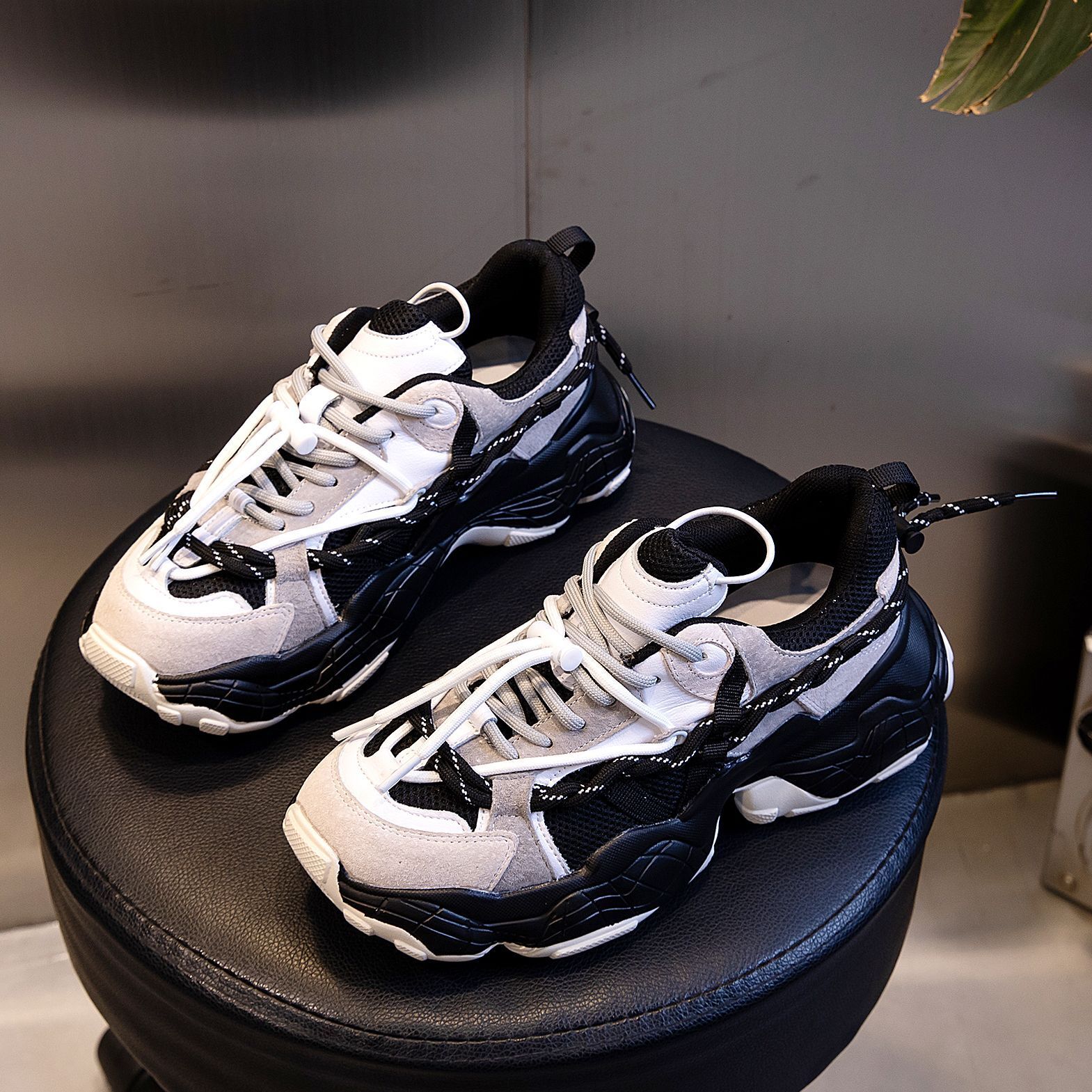 Ddmysports Instagram Trendy Network Popular Autumn New Sports Breathable Dad Casual Thick Sole Genuine Leather Women S Shoes OUTDOOR