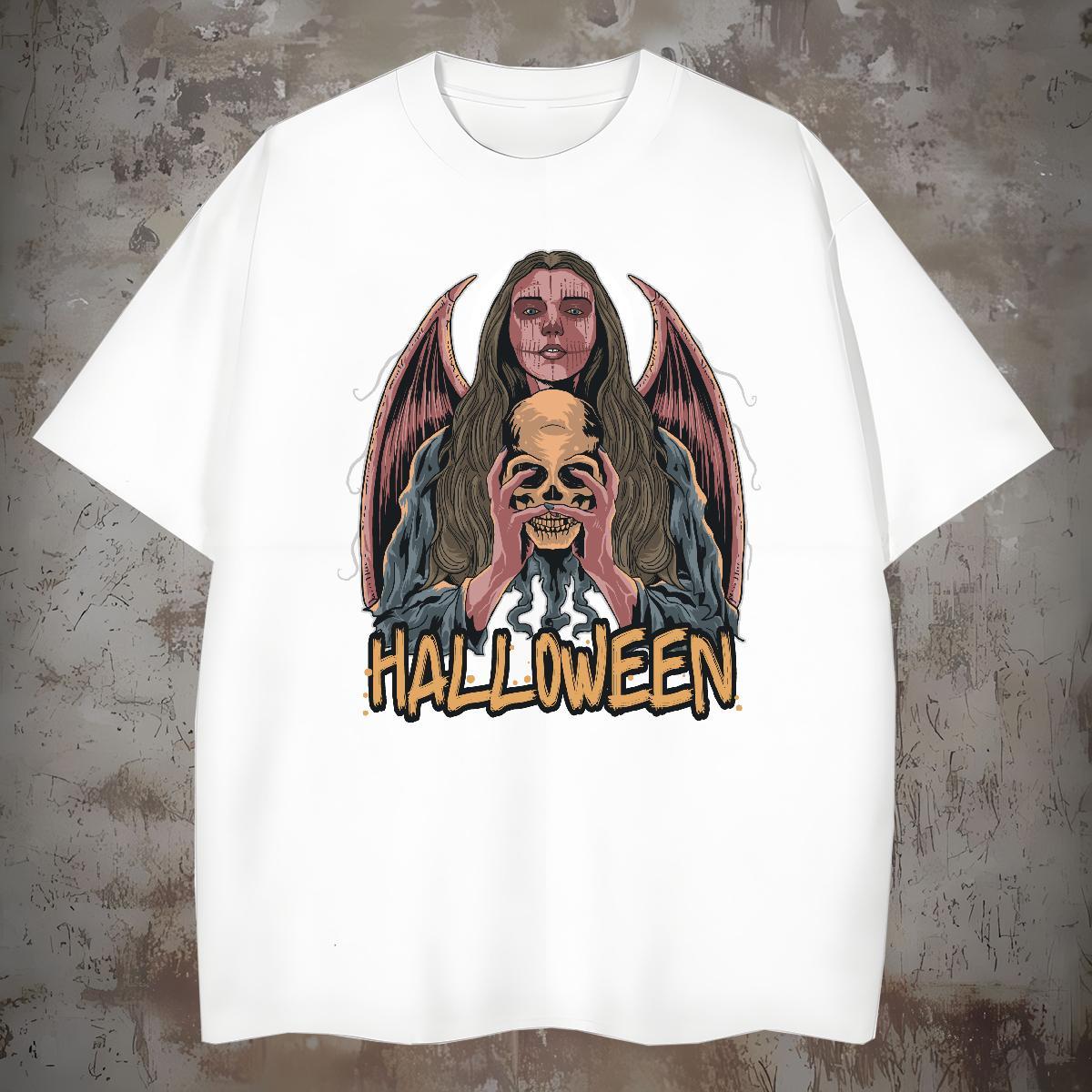 Comfortable Man T Shirts halloween Breathable Short Sleeve Sports Casual Black White 230g 100% Cotton Men Tshirts Wholesale Tops Tees