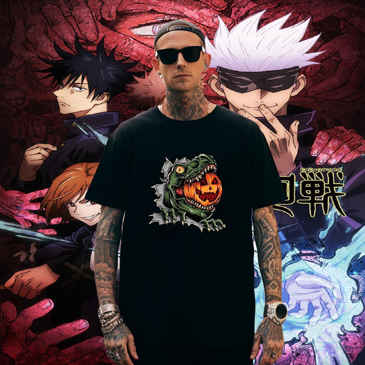 Brand T Shirts Men crocodile Pure Cotton Street wear Hip Hop Custom Anime 230g Pure Cotton Tshirt for Man Woman 2024 New Clothes
