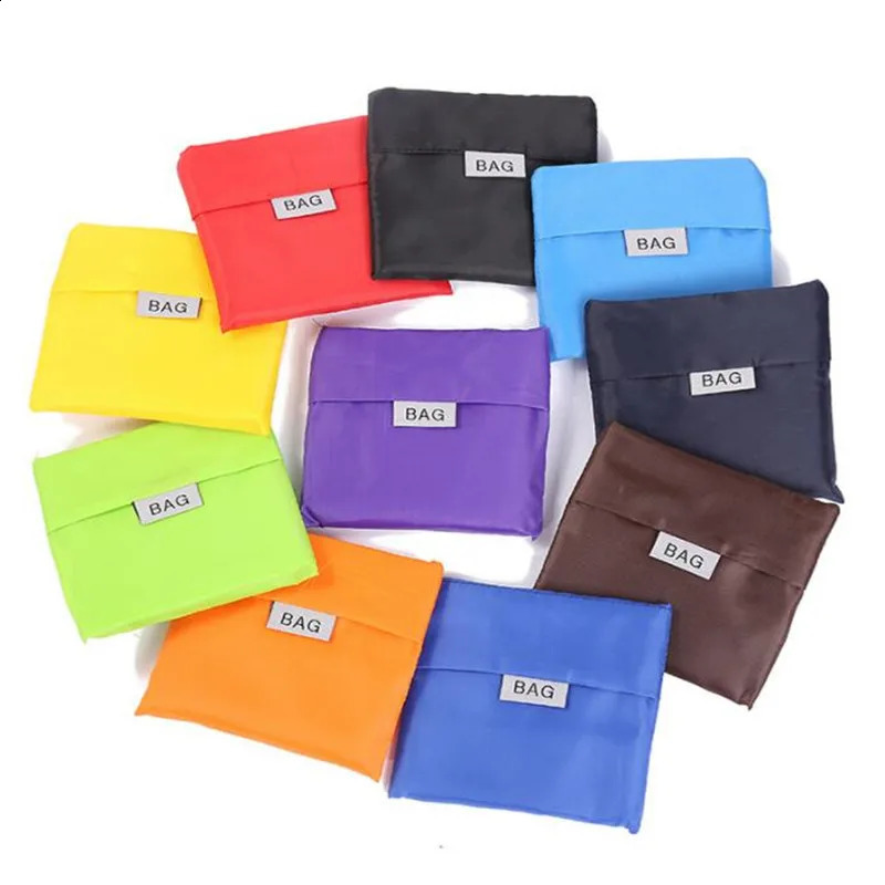 Portable folding shopping bag Large nylon bags Thick Foldable Waterproof ripstop Shoulder Bag Handbag Grocery 240819