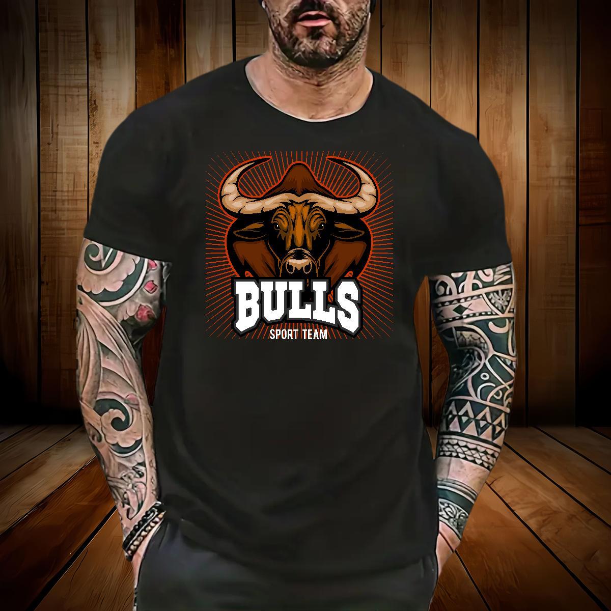 Wholesale T shirt bull Breathable High Street Hip Hop Oversized 4XL 230g Pure Cotton Couples T Shirts Fashion Design Tshirts