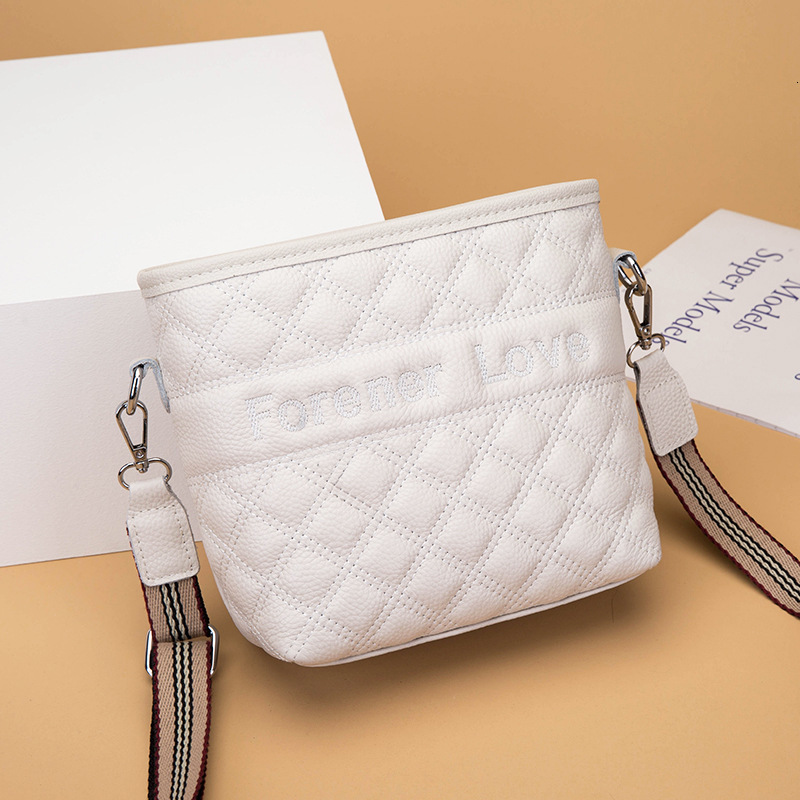 Top layer cowhide embroidered crossbody 2021 new trend shoulder for women leather tote bag