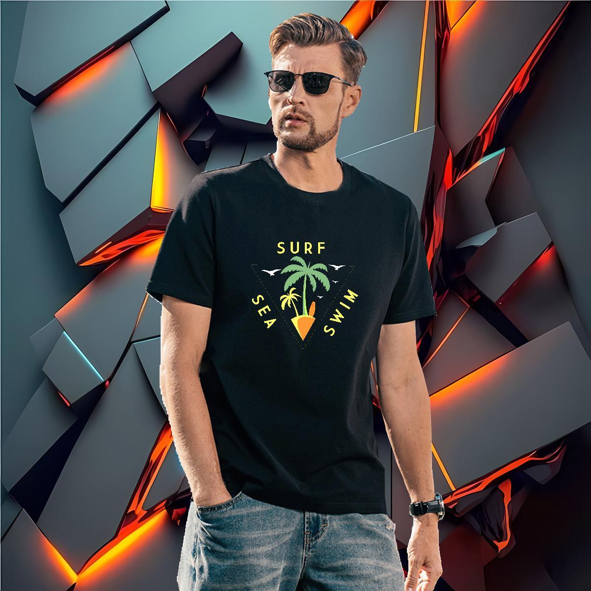Free Shipping tree 100% Cotton 230g Men Tees Home Outdoor O-Neck Short Sleeve T shirt Designer Anime Print Tshirts