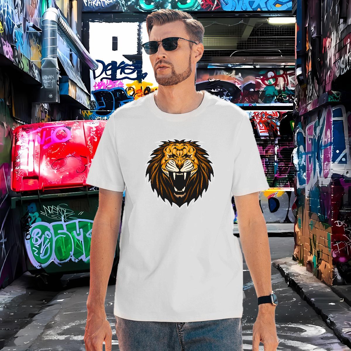 New Designer Tshirt for Man Woman lion Daily Wear 100% Cotton 230g Tshirts Breathable TOP Quality Man T Shirts Custom Cartoon