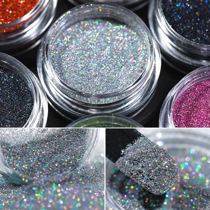 1Box Rubbing Nail Powder Silver Grey Dust Chrome Powder Mirror Pigment Glitter For Nail Art Decoration AccessoriesXJ240815