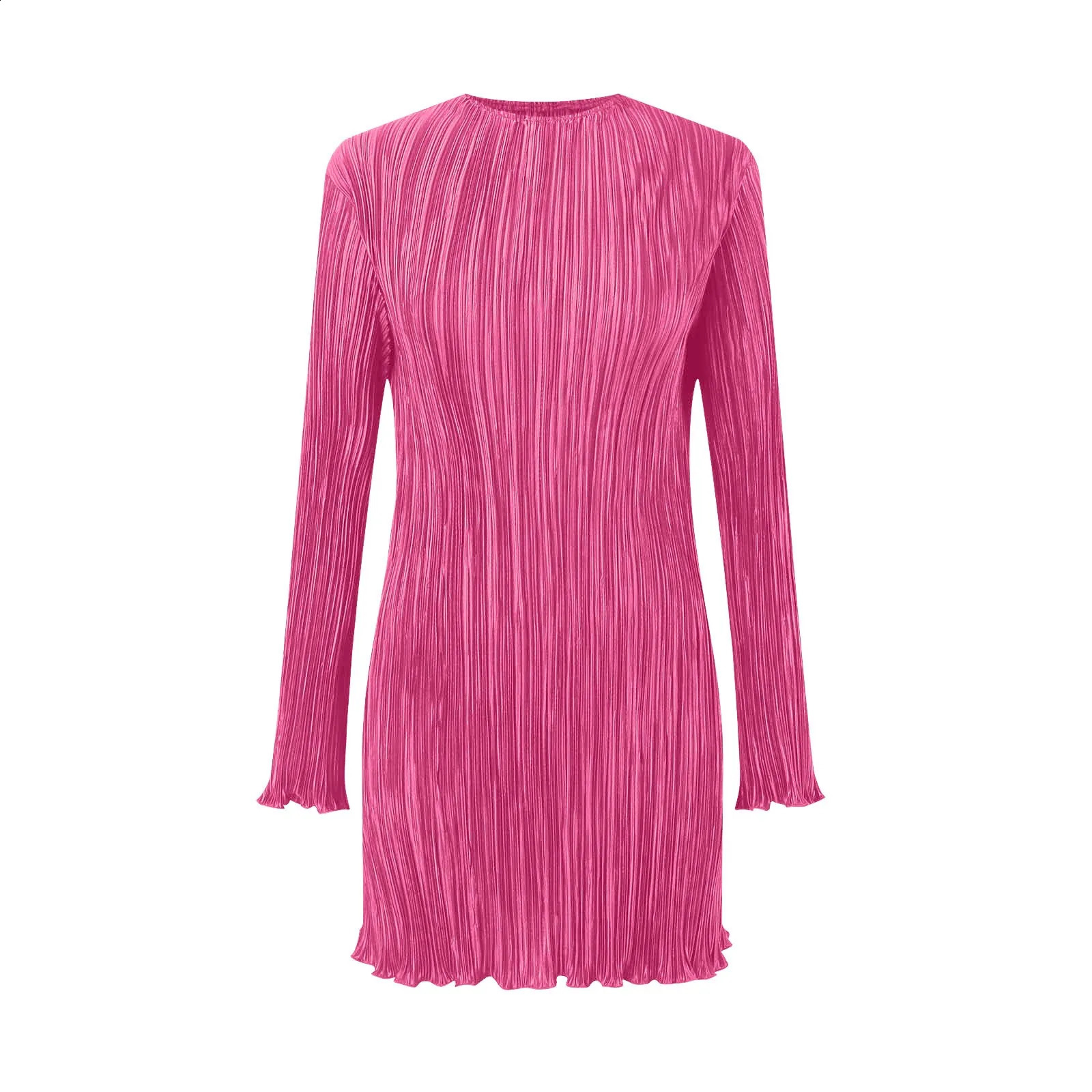 Women Elegant Long Sleeve Streetwear Bodycon Green Fall Mini Dress Autumn Clothes Wholesale Items For Business 240819