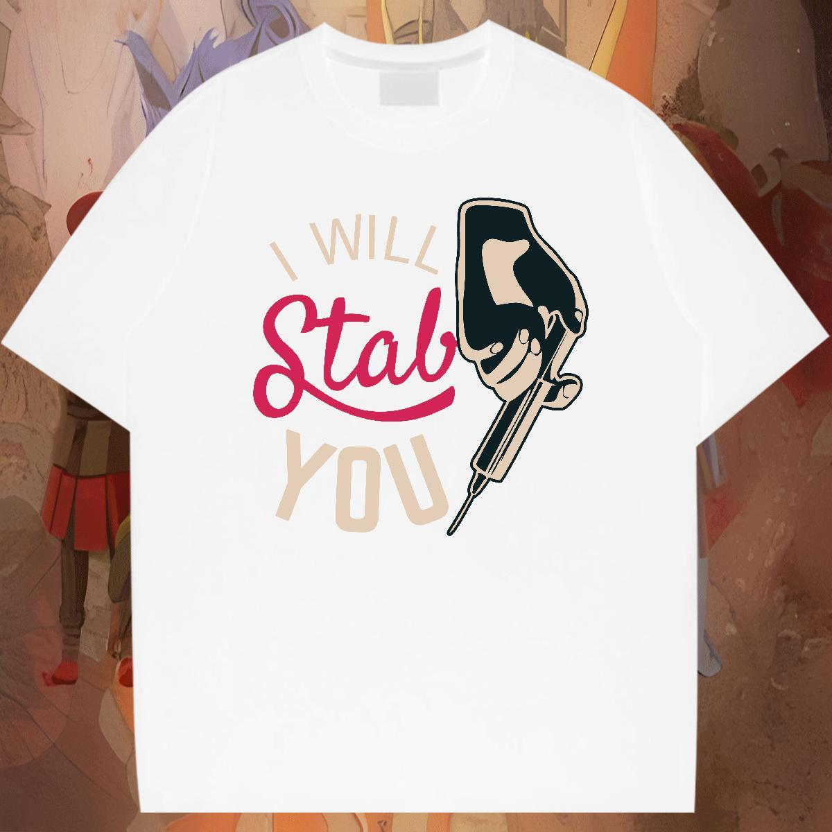 Loose Tshirt for Man Woman Street 230g Cotton Custom Cartoon Breathable hand T Shirt For Man Designer Tees Shirts