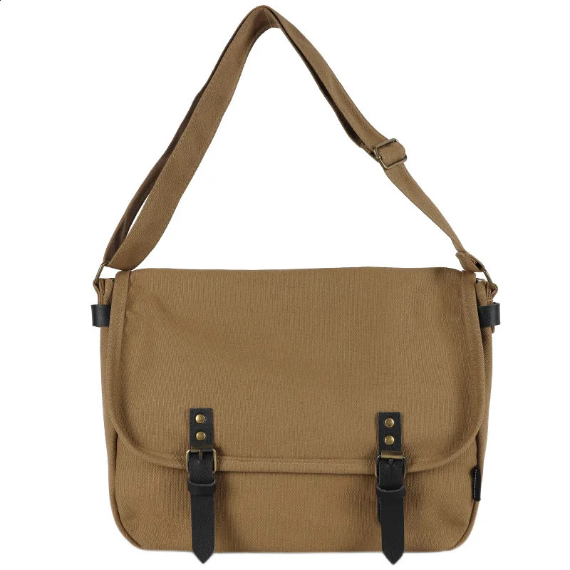 Unisex Canvas Women Shoulder Bag Vintage Large Capacity Satchel Japanese Fashion Matching Shopping Student Tote 240819