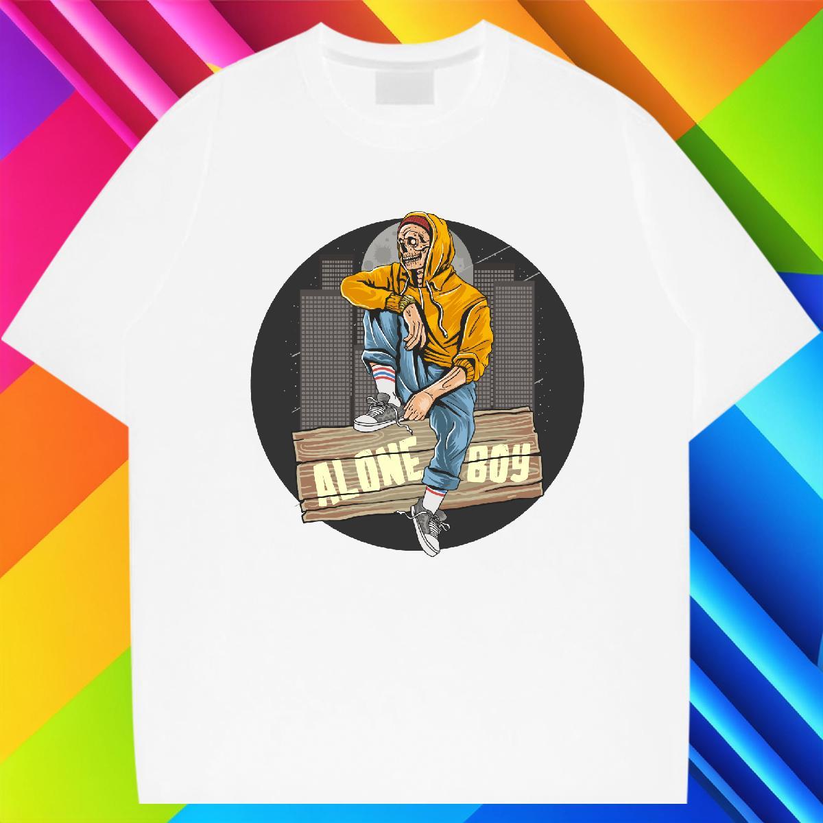 Cool Design Man T Shirts halloween Breathable Home Outdoor DIY Logo Oversized 230g 100% Cotton Men Tops Tees Designer Top Tees