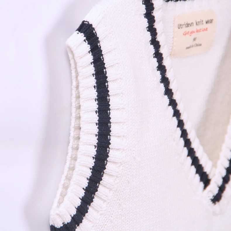 Kids Preppy Style Vest Boy Girl Navy Blue Kindergarden Shool Uniform Sweater Girls 1 to 10 Years Kids Clothes OKC205005XJ240819