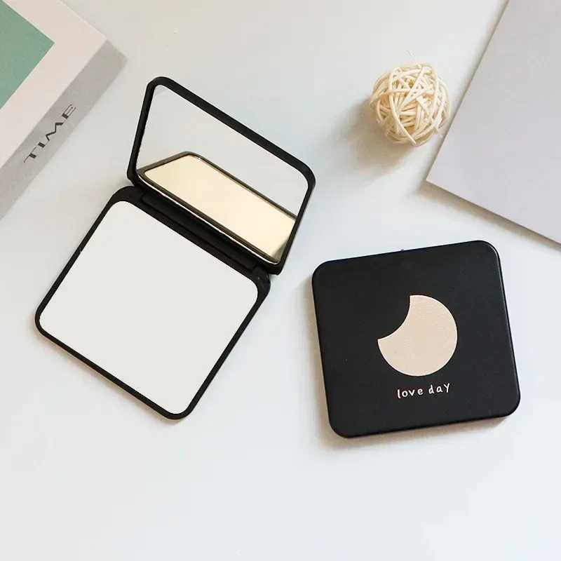 Foldable Makeup Mirror Mini Square Makeup Vanity Mirror Portable Hand Mirrors Double-side Compact Mirror Pocket Cosmetic Mirrors Y240819