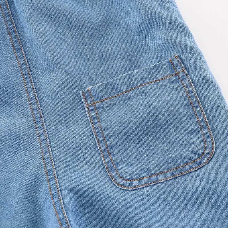 Childrens denim jacket Dungarees 2-6Y solid color girls jeans pants childrens jumpsuit W240806