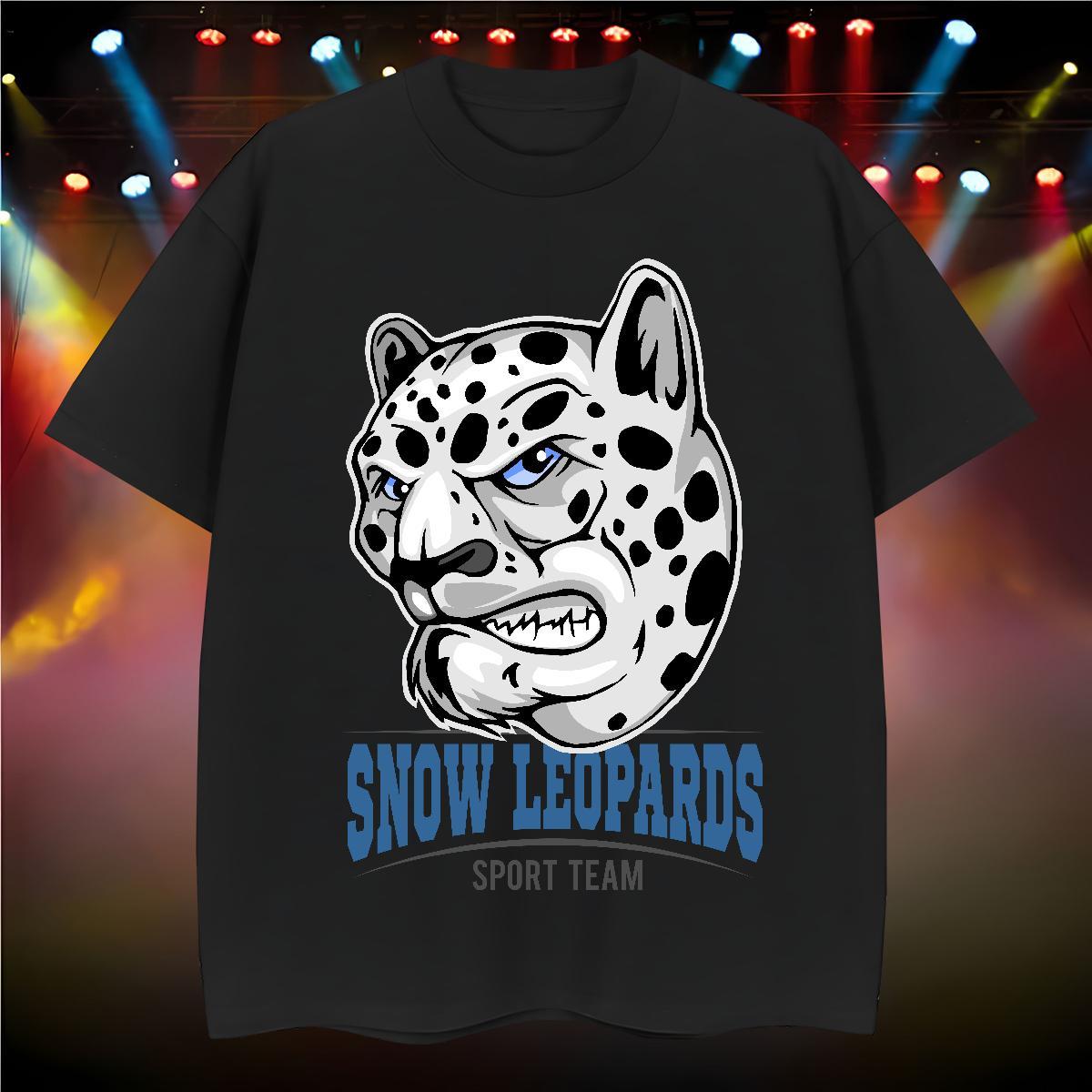 Classic Casual Tshirts leopard Street Casual 100% Cotton 230g Tops Shirt O Neck Short Sleeves TOP Quality T Shirts Men Plus Size Custom