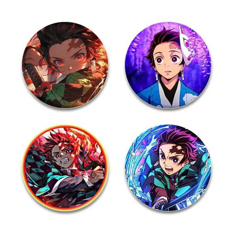 Kamado Tanjirou cartoon badge handmade tinplate brooch backpack clothing gift accessories anime series brooch 58mm W240815