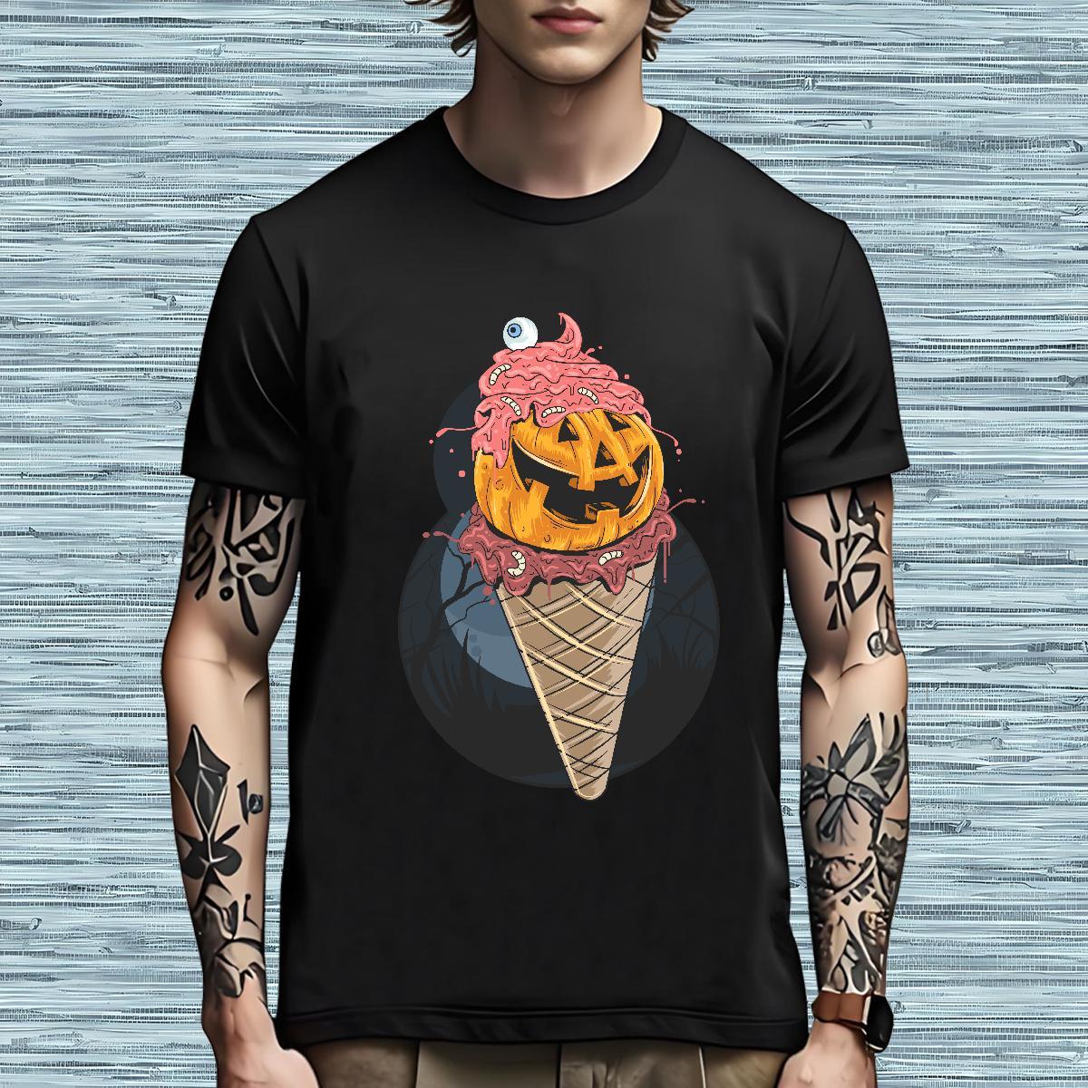 Wholesale Mens T Shirts pumpkin Breathable Short Sleeve Sports Casual DIY Logo Oversized 230g 100% Cotton Tshirt for Man Woman Fashion Tee Shirt
