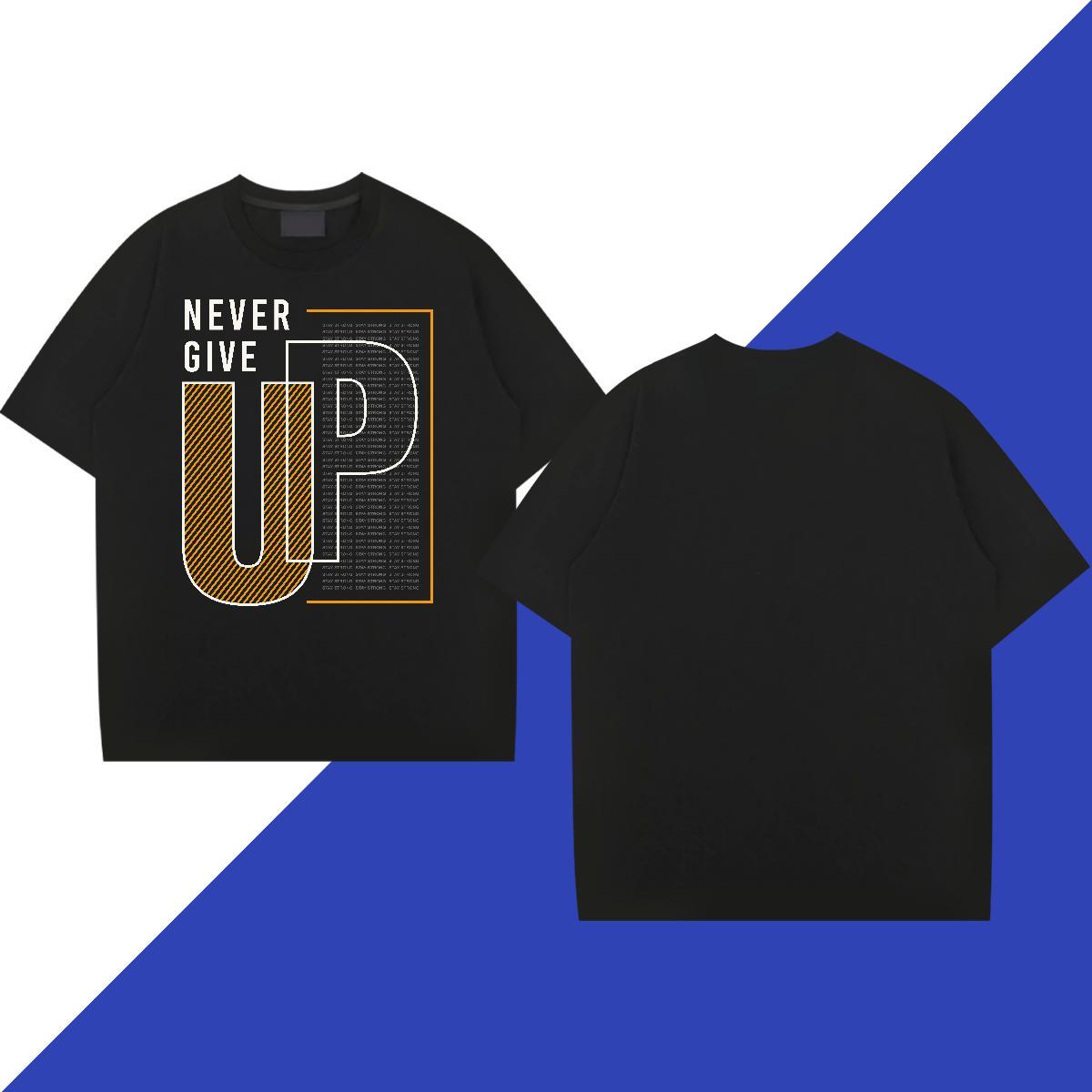 Free Shipping Men Tees Casual Daily Wear 230g Cotton Black White Breathable Crew Neck letter T Shirts Men New Designer Tshirts