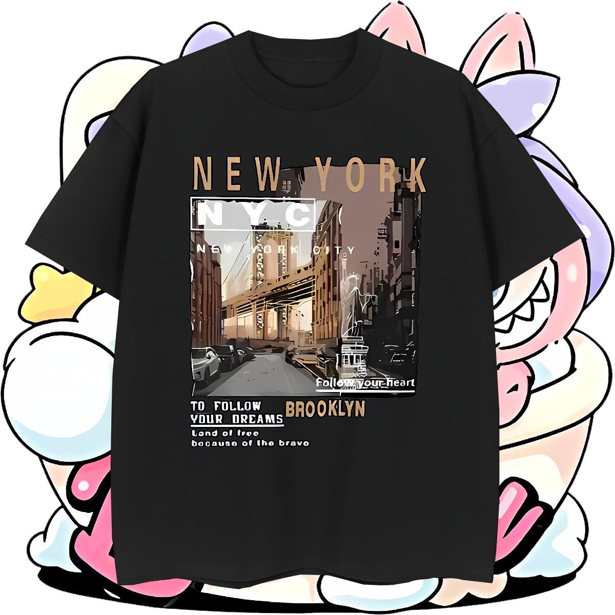 Classic Tshirt for Man Woman Casual 100% Cotton 230g Oversized 3XL 4XL O-Neck Short Sleeve New York T Shirts Men New Designer Tee Shirt