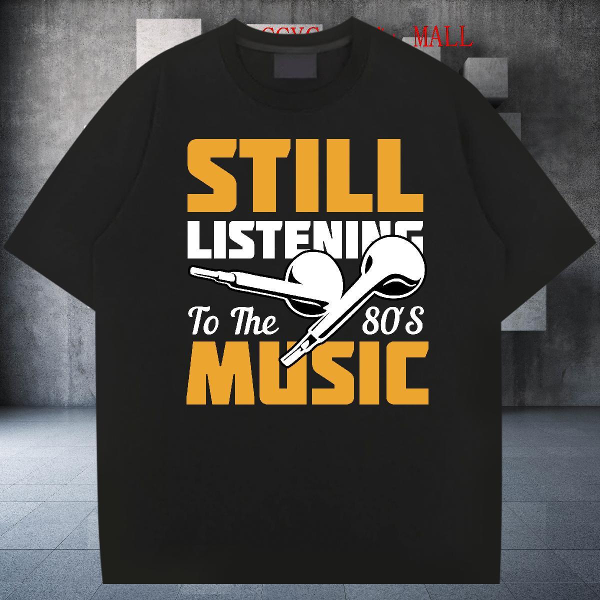 Comfortable Men Tshirts High Street Hip Hop 230g Pure Cotton DIY Anime Breathable Short Sleeve music T-Shirts Brand Clothes