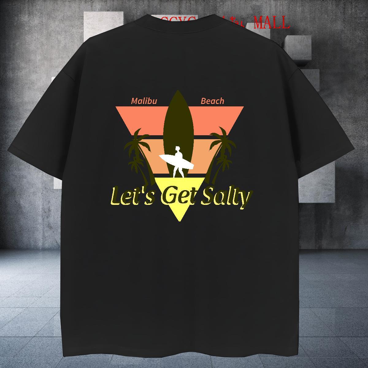 Unisex Tshirt for Man Woman Daily Wear 230g Cotton Plus Size Cartoon Pure Cotton wave Mens T Shirts Fashion Designer Tshirts