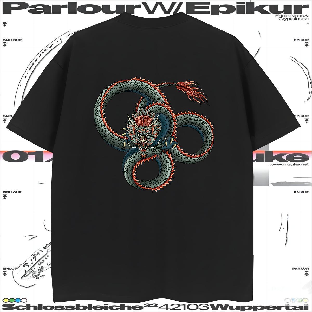 Mens T Shirts 230g 100% Cotton dragon Home Outdoor Pure Cotton DIY Printed Mens Tshirts Casual New Free Shipping Polos