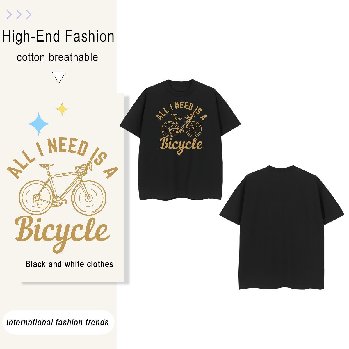 Loose letter 230g 100% Cotton Men Tees Sports Casual Crew Neck Breathable T shirt DIY Customized Custom Printed Tops Shirt