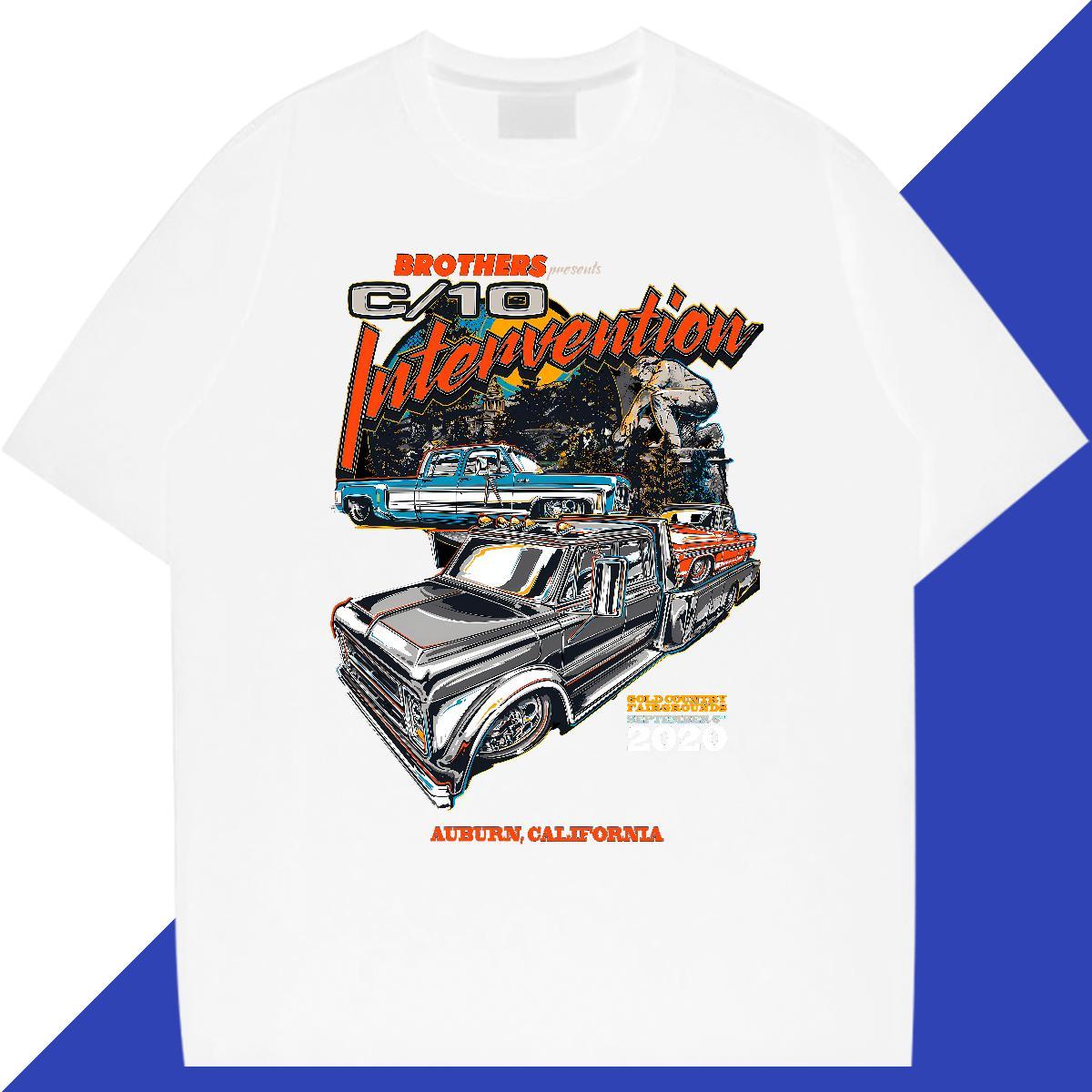 Cool Design car 100% Cotton 230g Mens Tshirts Summer Casual Short Sleeve Soft Men T Shirts 2024 New Custom Printing Tees
