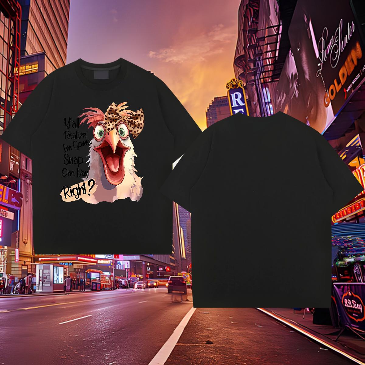 Classic T-Shirts for Men cock Short Sleeve Soft Hip Hop Oversized 230g Pure Cotton Men Tops Tees DIY Customized Clothes