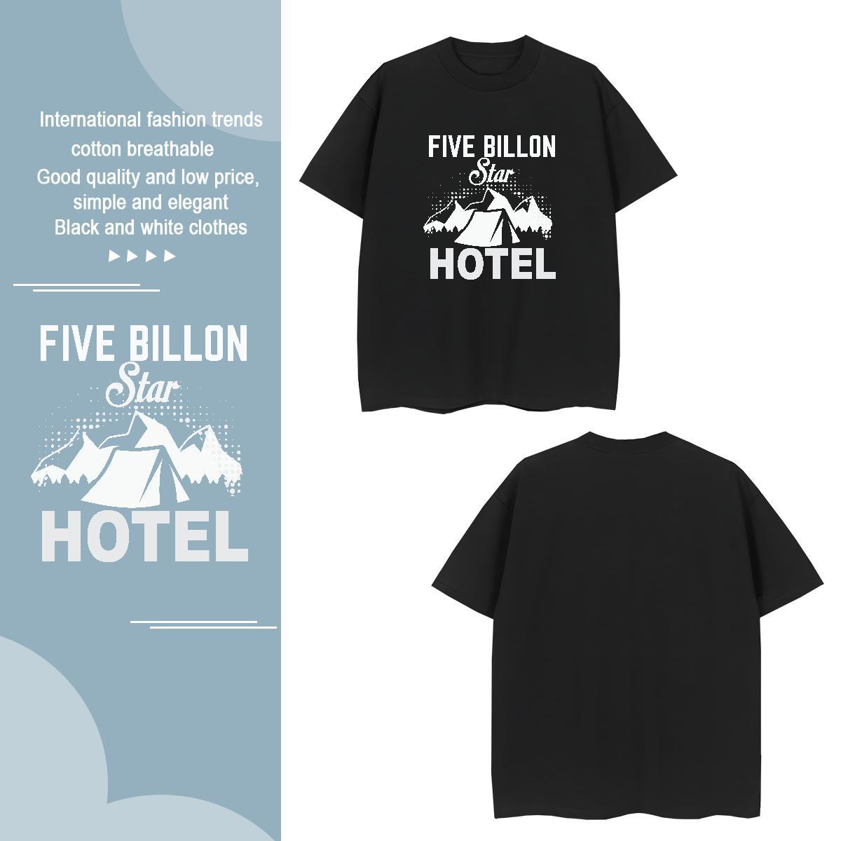Wholesale five billon Star T Shirts Men High Street Hip Hop Tshirt for Man Woman 230g 100% Cotton New Arrival Pure Cotton Floral Print Tees Shirts