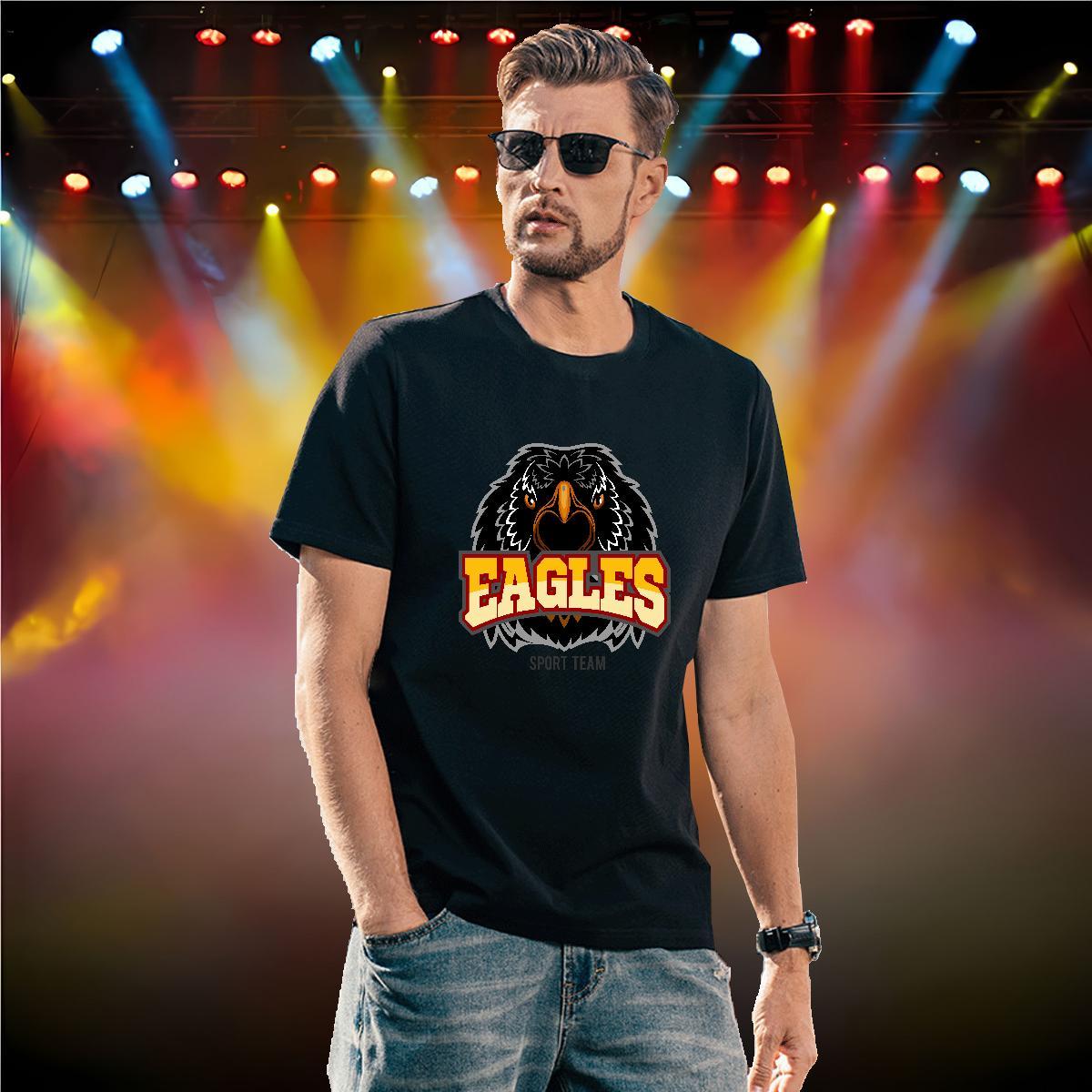 Soft eagle T Shirt For Man Daily Wear Tshirt for Man Woman 230g 100% Cotton Casual New O Neck Short Sleeves Custom Print Oversized Tops Tees