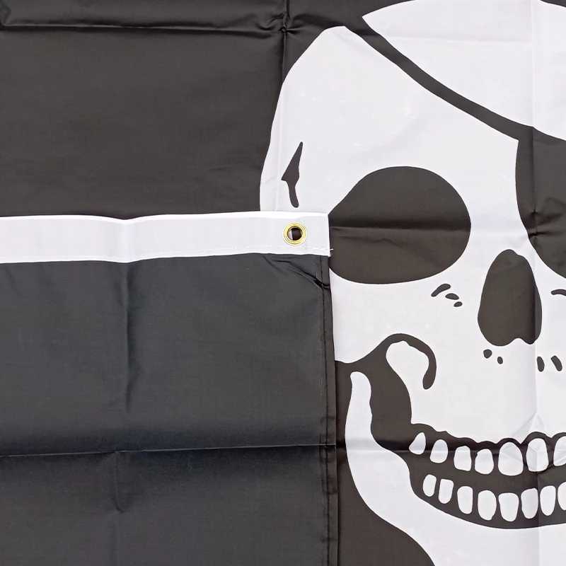 aerlxemrbrae 90x150cm Large Skull Crossbones Pirate Flag Jolly Roger Hanging Pirates bannerXJ240819