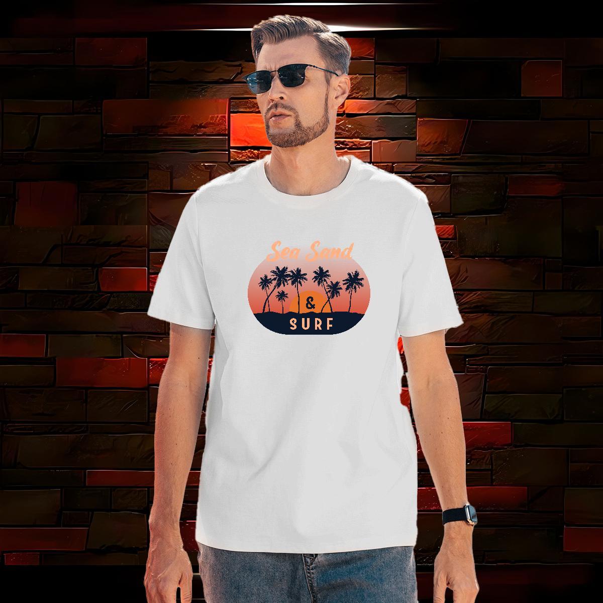 Comfortable beach 100% Cotton 230g Mens Tshirts Sport Breathable Short Sleeve Man T Shirts Custom Custom Printing Tops