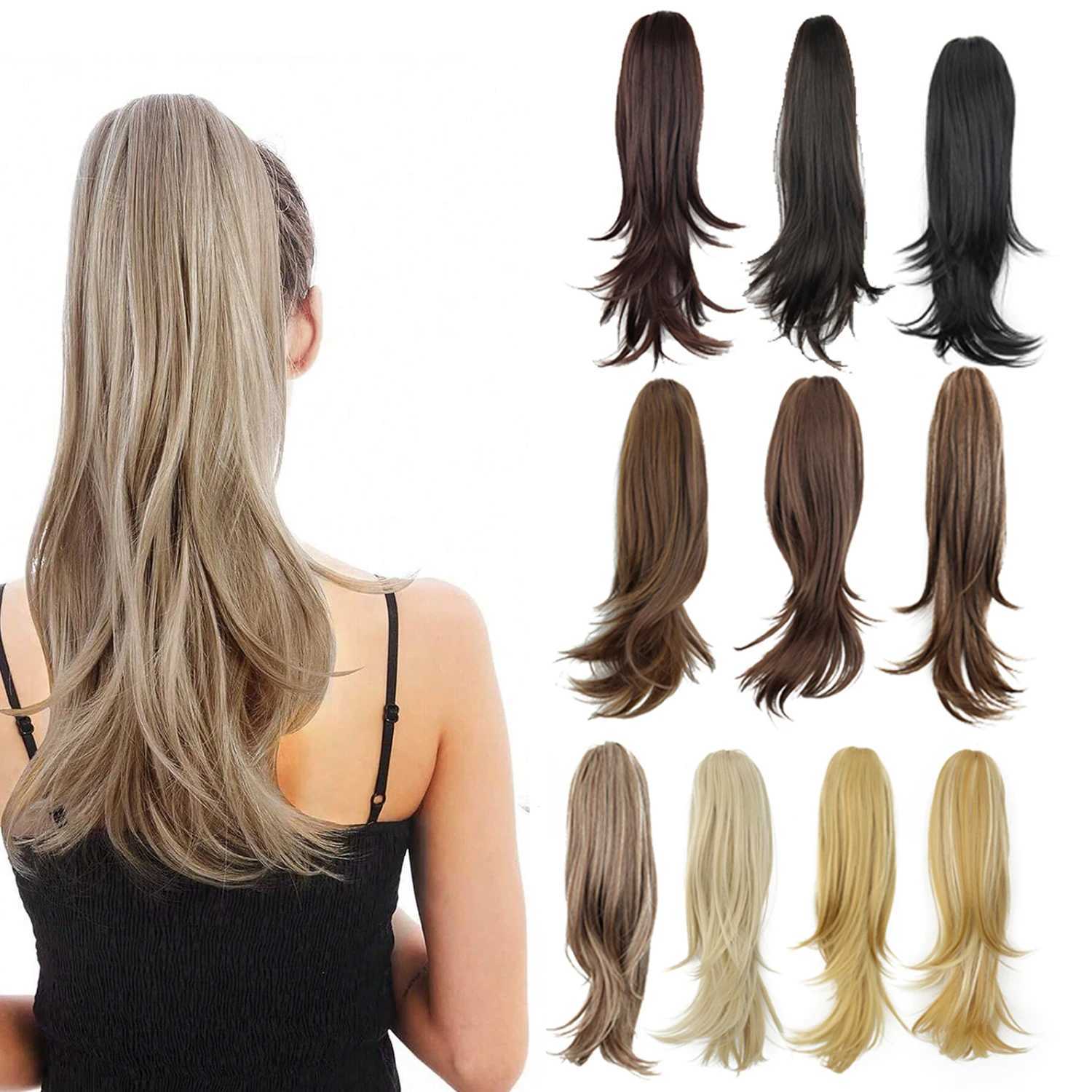 Long curly hair synthetic claw clip ponytail hair extension ponytail easy to wear suitable for daily use wig accessories W240817