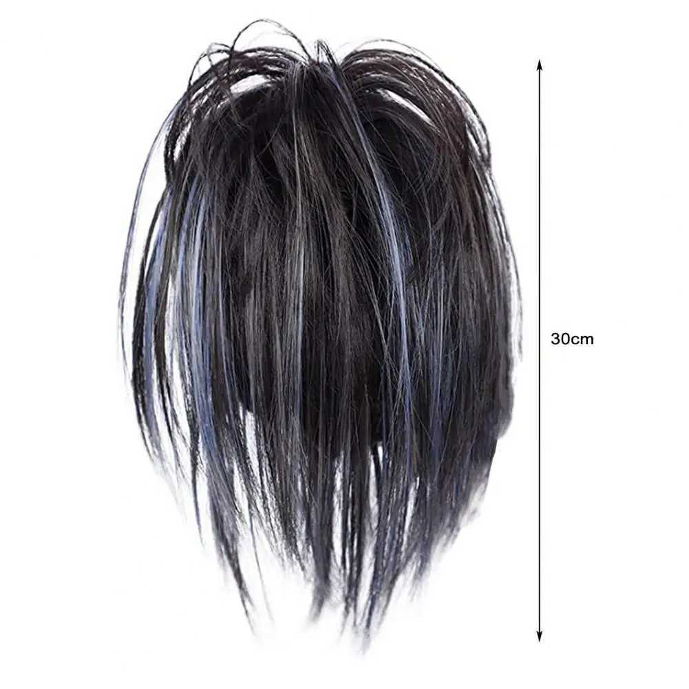 Messy Bun wig claw clip natural silk high-temperature fiber hair extension womens short ponytail artificial hair W240817