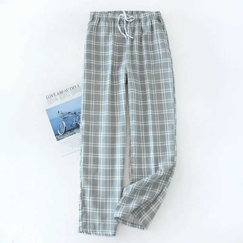 Mens 100% Cotton Gauze Sleep Trouser Sleep Pants Mens Sleepwear Mens SleepwearW240719