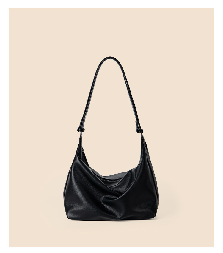 2025S Fashion Designer PU Leather Shoulder Crossbody Crescent Bag Stylish Women s Large Capacity Summer High end Tote Bag